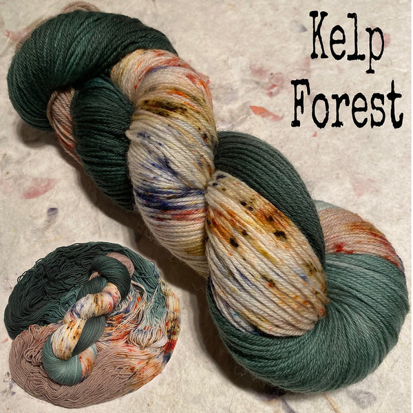 IxCHeL Fibre & Yarns 4ply Sock Yarn colourway Kelp Forest