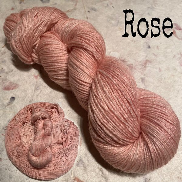 IxCHeL Fibre & Yarns 4ply Sock Yarn colourway Rose