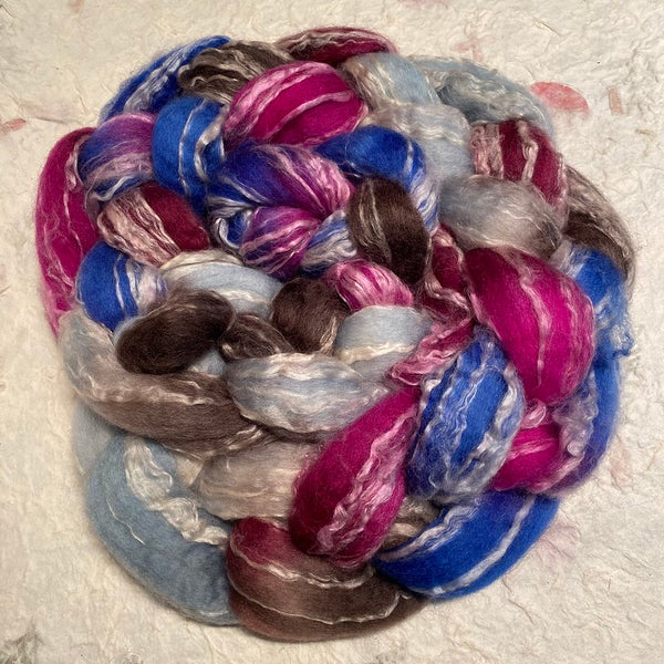 IxCHeL Fibre& Yarns Blue Faced Leicester Seaweed Cashmere Tops colourway Eden