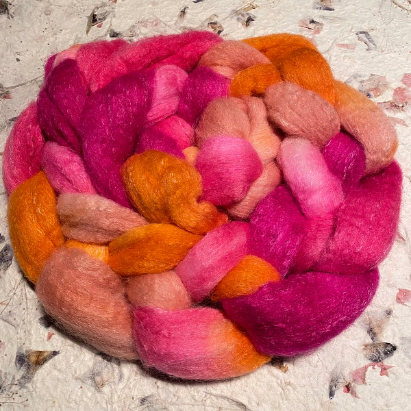 IxCHeL Fibre & Yarns Babydoll Southdown Blend Tops colourway Weird Barbie