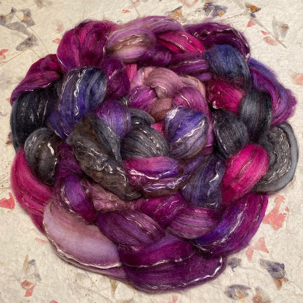 IxCHeL Fibre And Yarns Bunny Bison Bliss BBB Tops colourway Purple Haze