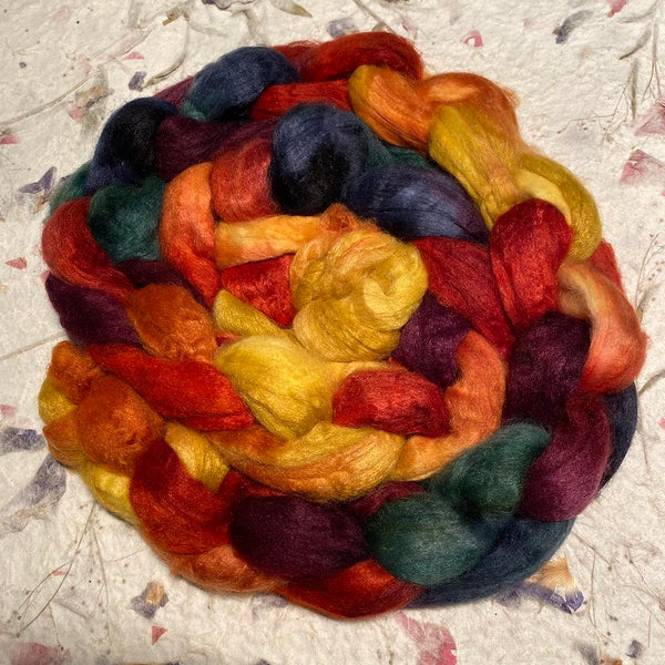IxCHeL Fibre & Yarns Cashmere Fling Tops colourway Autumn Bliss
