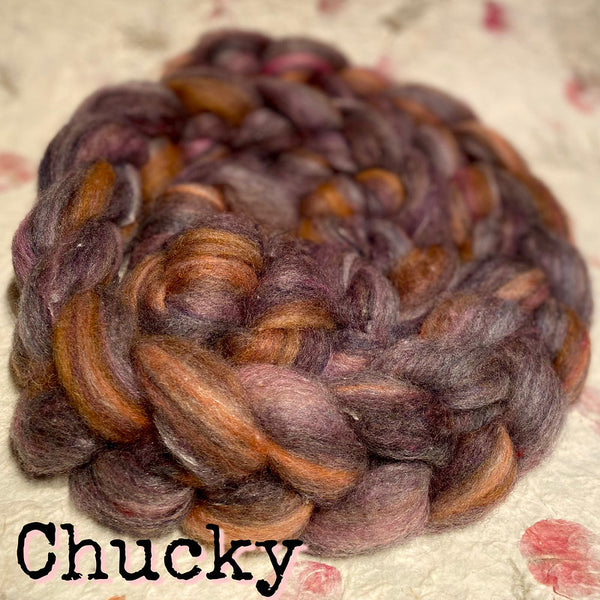 IxCHeL Fibre & Yarns Frankenfluff Tops colourway Chucky