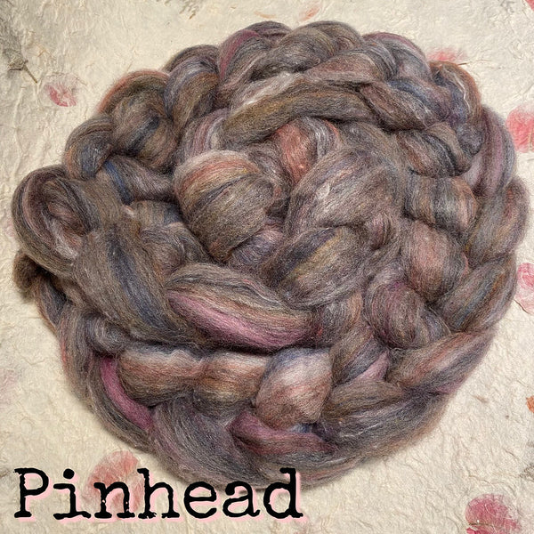 IxCHeL Fibre & Yarns Frankenfluff Tops colourway Pinhead