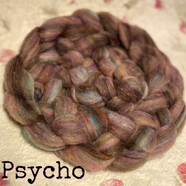 IxCHeL Fibre & Yarns Frankenfluff Tops colourway Psycho