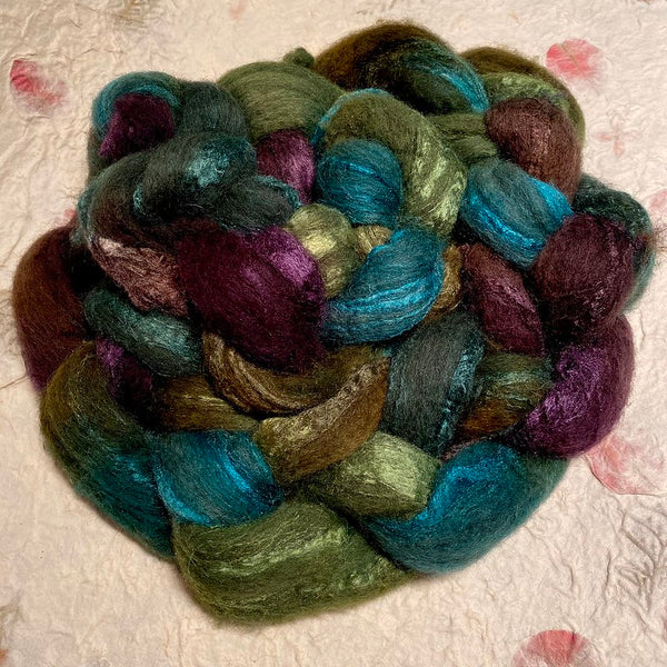 IxCHeL Fibre & Yarns Grey Shetland Mulberry Silk Cashmere Tops colourway Sanctuary