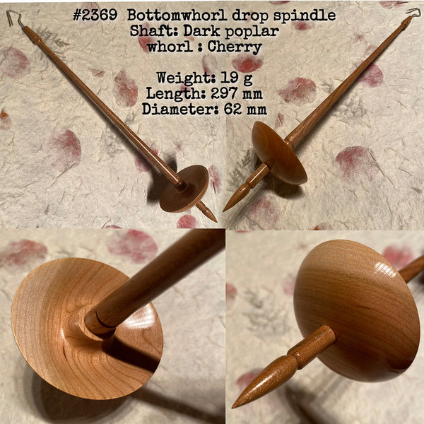 IxCHeL Fibre And Yarns LotBD Bottom Whorl Drop And Support Spindle Dark Poplar Cherry Natural Feature #2369
