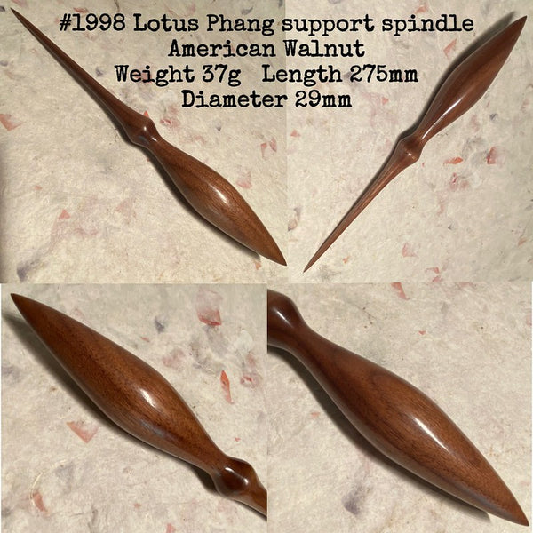 IxCHeL Fibres & Yarns LotBD Lotus Phang Support Spindle made of American Walnut #1998