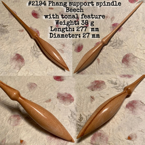 IxCHeL Fibre & Yarns LotBD Lotus Phang Support Spindle crafted in Beech with Natural Feature #2194