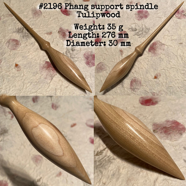 IxCHeL Fibre & Yarns LotBD Lotus Phang Support Spindle crafted in Tulipwood #2196
