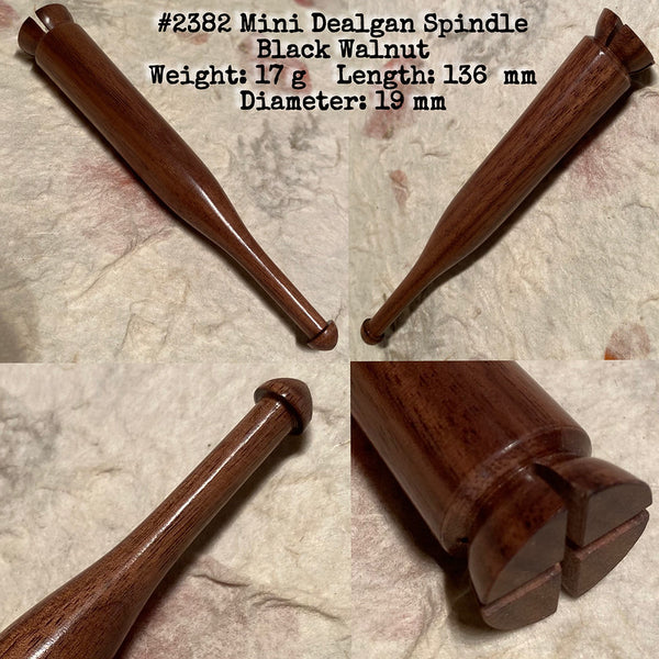 IxCHeL Fibre & Yarns LotBD Mini Dealgan made from Black Walnut #2382