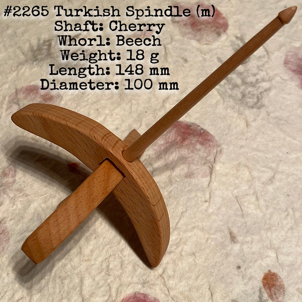 IxCHeL Fibre & Yarns LotBD Turkish Medium Spindle crafted with Beech #2265