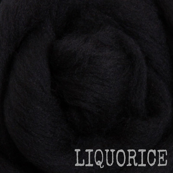 IxCHeL Fibre & Yarns Merino Tops colourway Liquorice