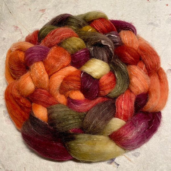 IxCHeL Fibre & Yarns North Ronaldsay Blend Tops colourway Top Secret Autumn
