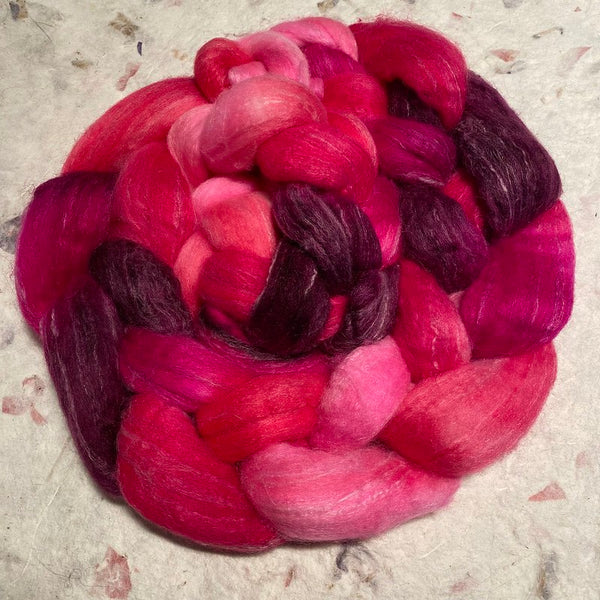 IxCHeL Fibre & Yarns Pearl Bunny Tops colourway Magenta Magic