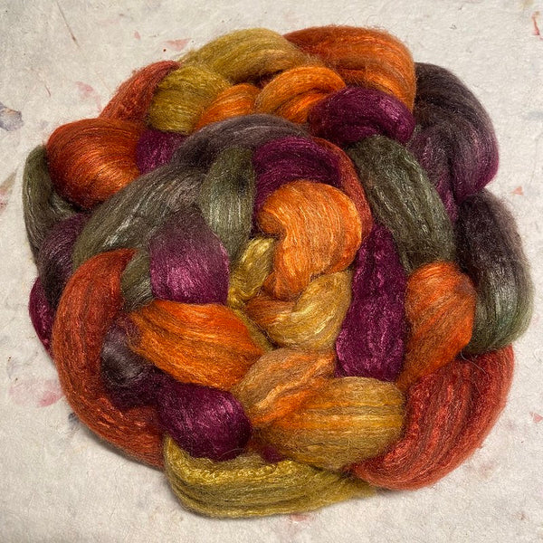 IxCHeL Fibre & Yarns Romanov Blend Tops colourway Orange Moon Magic