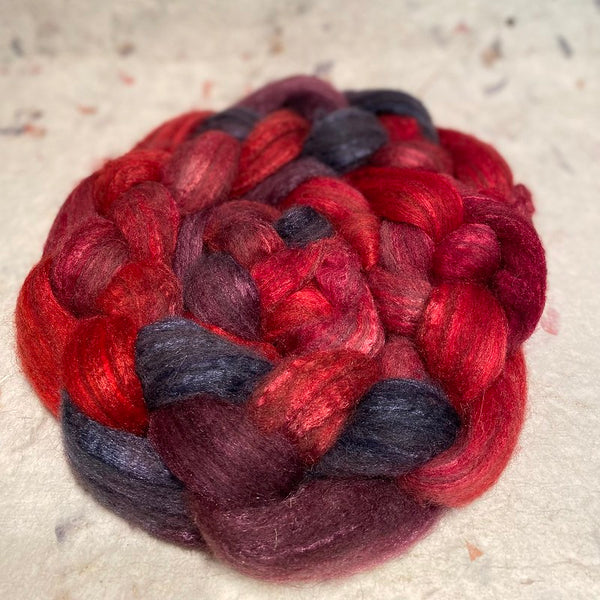 IxCHeL Fibre & Yarns Romanov Blend Tops colourway Vampire Kiss