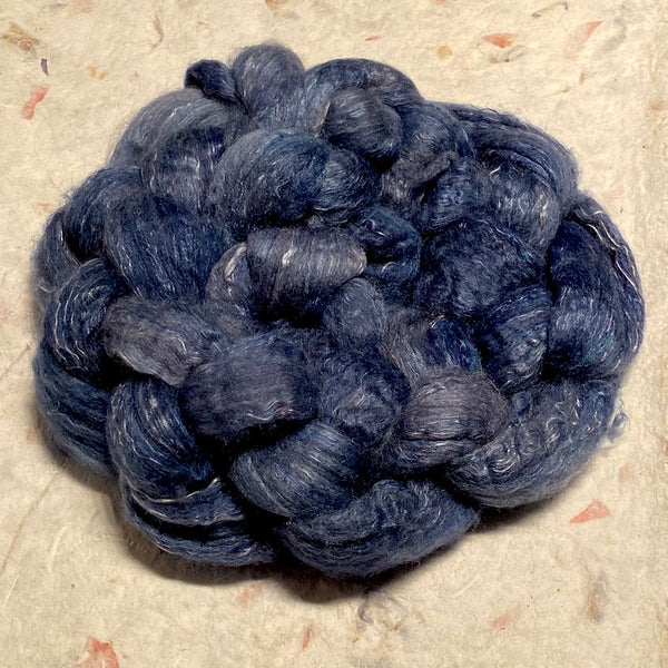 IxCHeL Fibre & Yarns Tundra Qiviut Blend Tops colourway Dark Night (dyed w/Indigo)