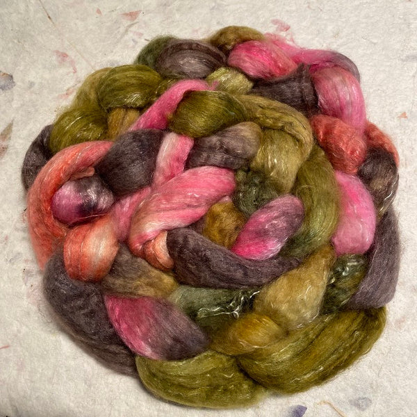 IxCHeL Fibre & Yarns Tundra Qiviut Blend Tops colourway Lotus Flowers