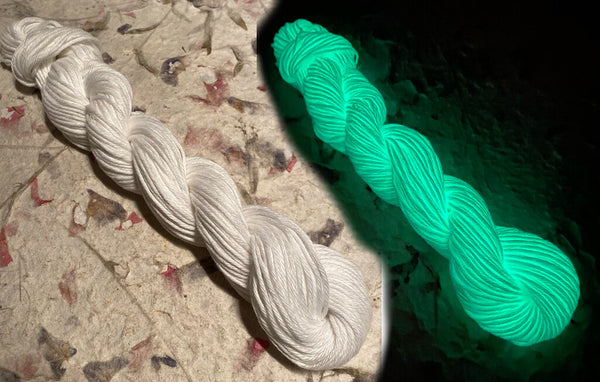 IxCHeL Fibre & Yarns Glow in the Dark Yarn with a Green Glow