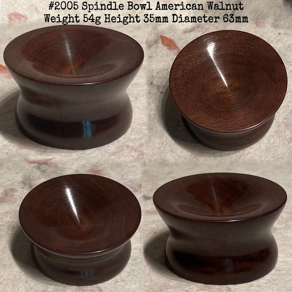 IxCHeL Fibre & Yarns LotBD Spindle Support Bowl made in American Walnut #2005