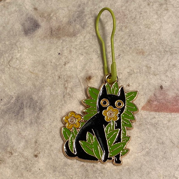 IxCHeL Fibre & Yarns Cats are Plant Lovers Green Stitch Markers