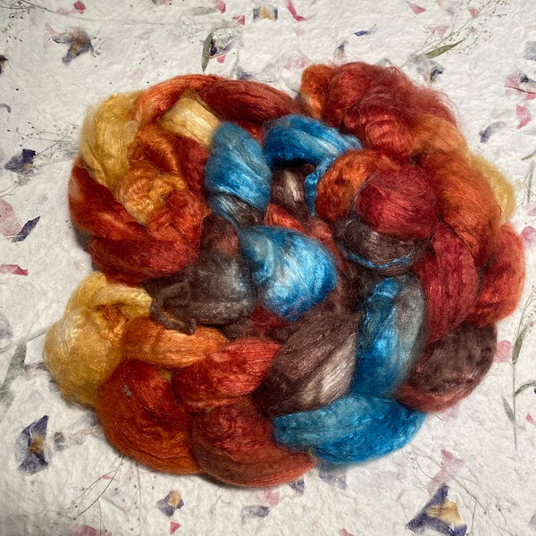 IxCHeL Fibre & Yarns Camel Bunny Silk Cashmere Tops colourway Pumpkin Spice And Everything Nice