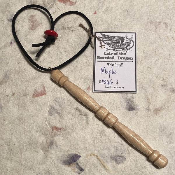 IxCHeL Fibre & Yarns LotBD Wrist Distaff made from Maple #1846
