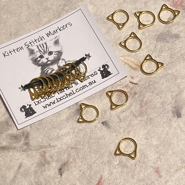IxCHeL Fibre & Yarns Stitch Markers Kitten Set overview photo