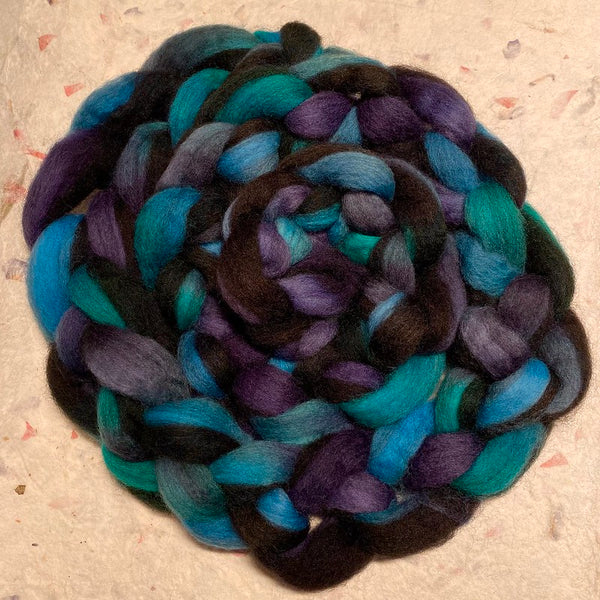 IxCHeL Fibre & Yarns Corriedale Tops colourway Inkheart