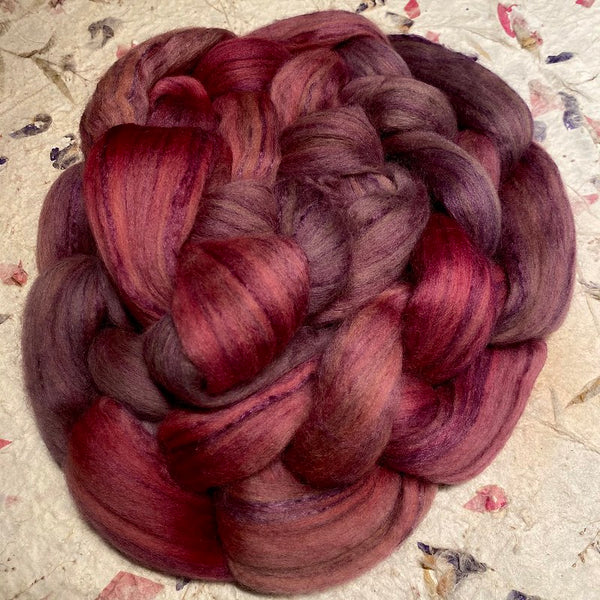IxCHeL Fibre & Yarns Merino Bamboo Tops colourway Rose Velvet