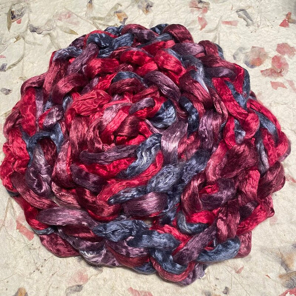 IxCHeL Fibre & Yarns Mulberry Silk Tops colourway Gothic Velvet