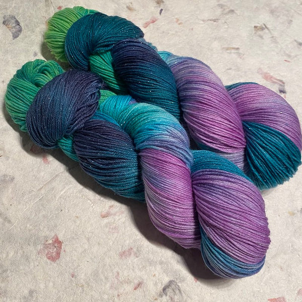 IxCHeL Fibre & Yarns Silver Star 4ply Sock Yarn colourway Magic Forest