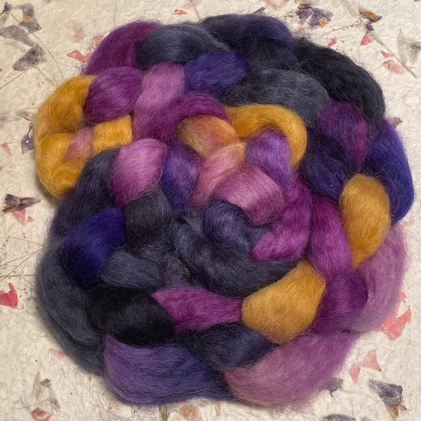 IxCHeL Fibre & Yarns Wensleydale Tops colourway Nightsky Over Yorkshire
