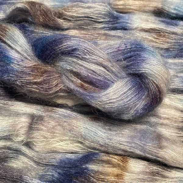 IxCHeL Fibre & Yarns Kid Mohair Silk Merino Yarn colourway Happy Little Trilobites