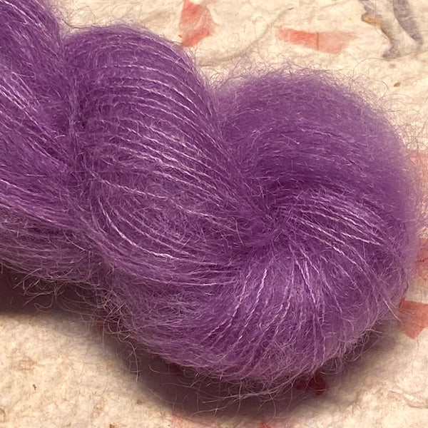 IxCHeL Fibre & Yarns Kid Mohair Silk Merino Yarn colourway Lilac