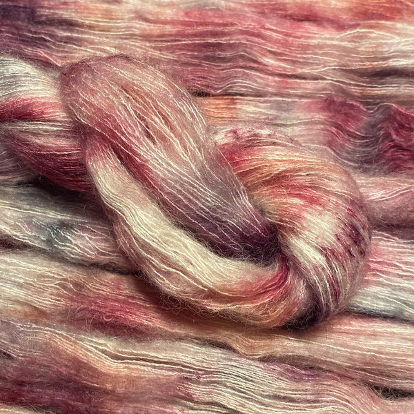 IxCHeL Fibre & Yarns Kid Mohair Silk Merino Yarn colourway Swan Lake