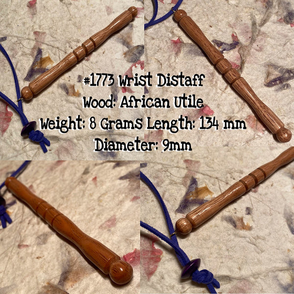IxCHeL Fibre & Yarns LotBD Wrist Distaff #1773 In African Utile