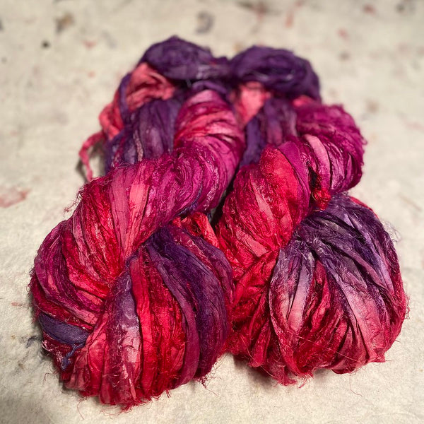 IxCHeL Fibre & Yarns Silk Ribbon Yarn colourway Barbie