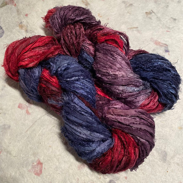 IxCHeL Fibre & Yarns Silk Ribbon Yarn colourway Dark Secrets