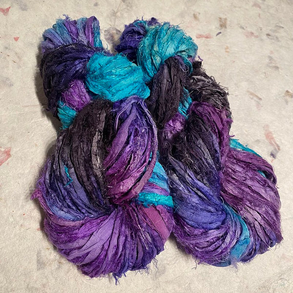 IxCHeL Fibre & Yarns Silk Ribbon Yarn colourway Witchcraft