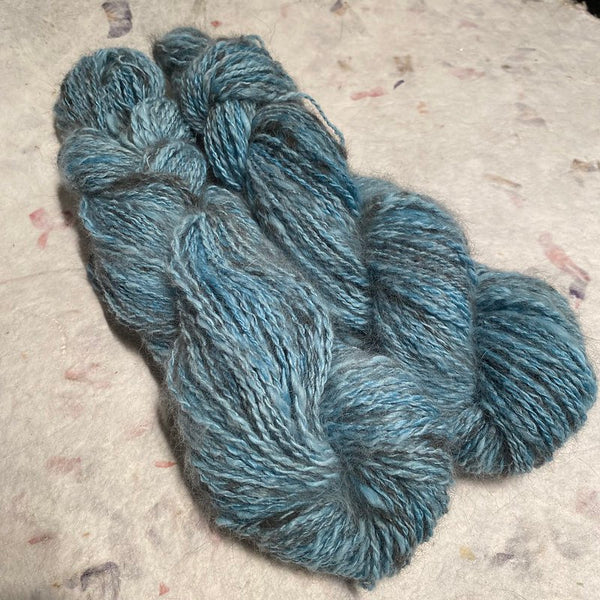 IxCHeL Fibre & Yarns Wallaby Bunny Blend Yarn colourway Woad