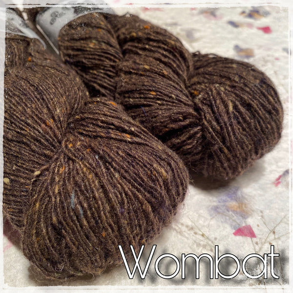 IxCHeL Fibre & Yarns Mohair Merino Tweed 4ply Yarn colourway Wombat