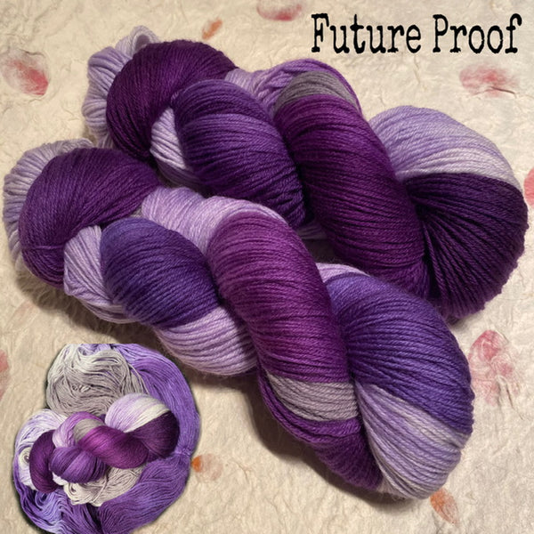 IxCHeL Fibre And Yarns 4ply Sock Yarn colourway Future Proof