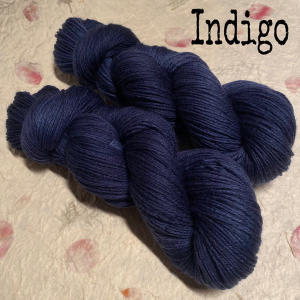 IxCHeL Fibre And Yarns 4ply Sock Yarn colourway Indigo