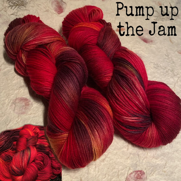 IxCHeL Fibre And Yarns 4ply Sock Yarn colourway Pump Up The Jam