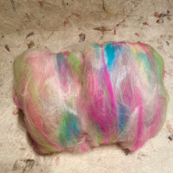 IxCHeL Fibre & Yarns Angora Merino Batts colourway Rollerblading In Venice