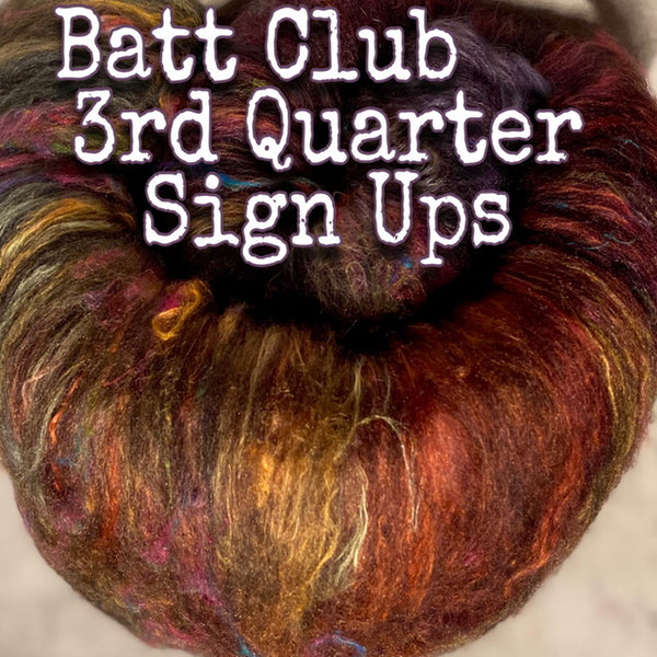 IxCHeL Fibre And Yarns Art Journey Batt Club 3rd Quarter Sign Ups Poster 