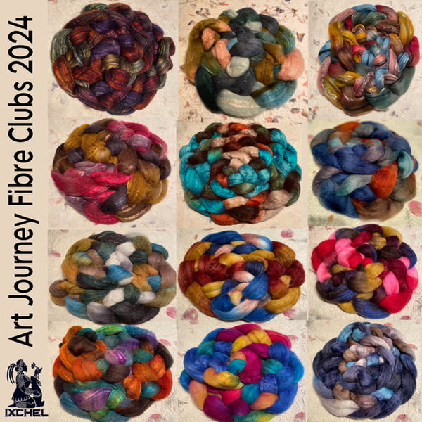 IxCHeL Fibre And Yarns Art Journey Fibre Club 12 month colourway collective 2024