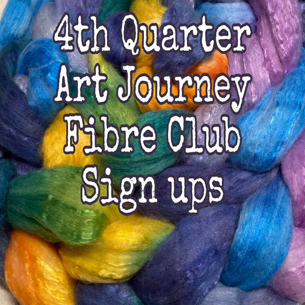 IxCHeL Fibre And Yarns Art Journey Fibre Club 4th Quarter Sign Ups Poster 